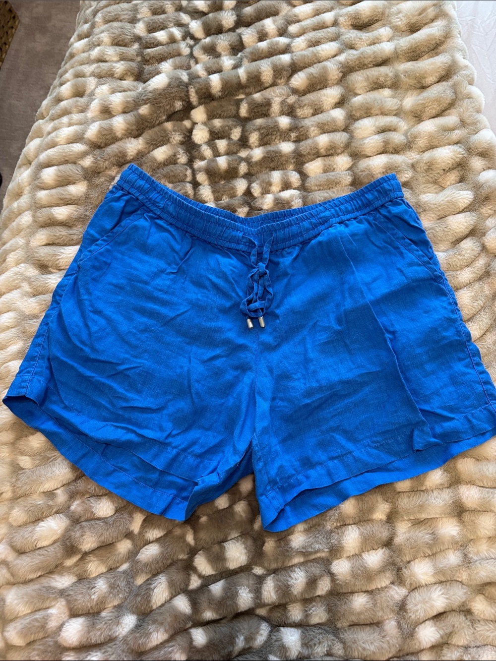Tommy Bahama Royal Blue Drawstring Linen Shorts